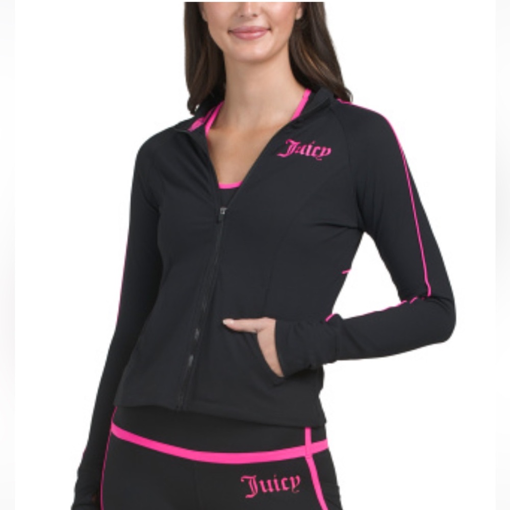 *SOLD* 🎀 Contrast Piped Collared Track Jacket Juicy Couture Medium NWT - Picture 8 of 9